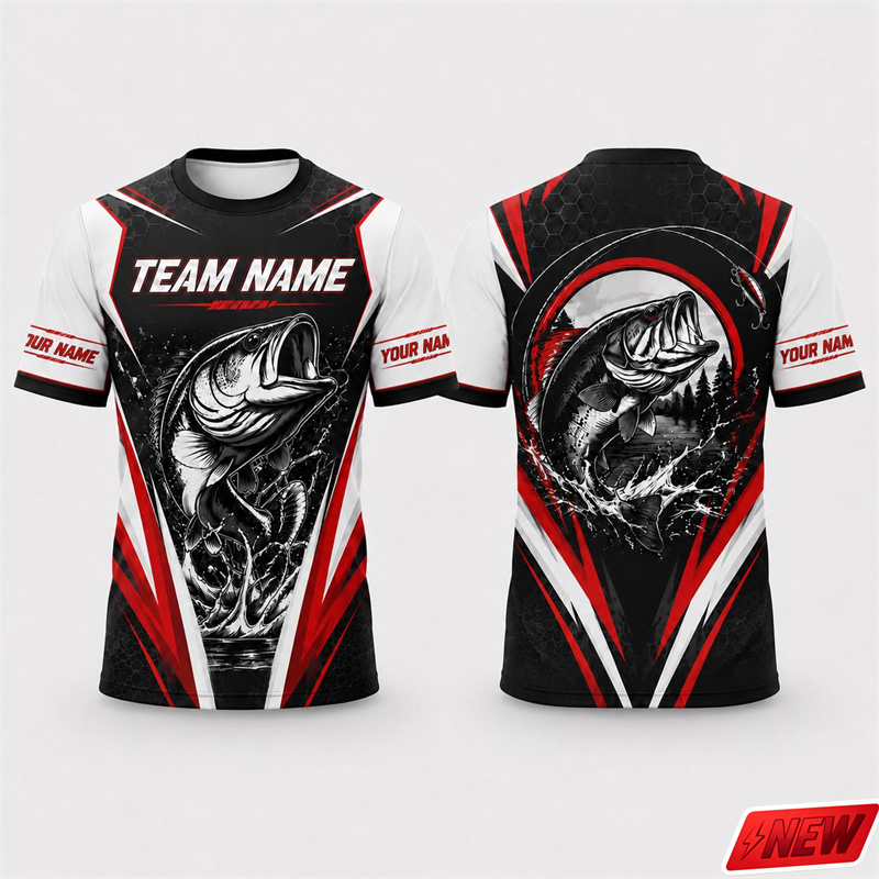 Outdoor Sport Name - Maillot de pêche personnalisé pour homme,