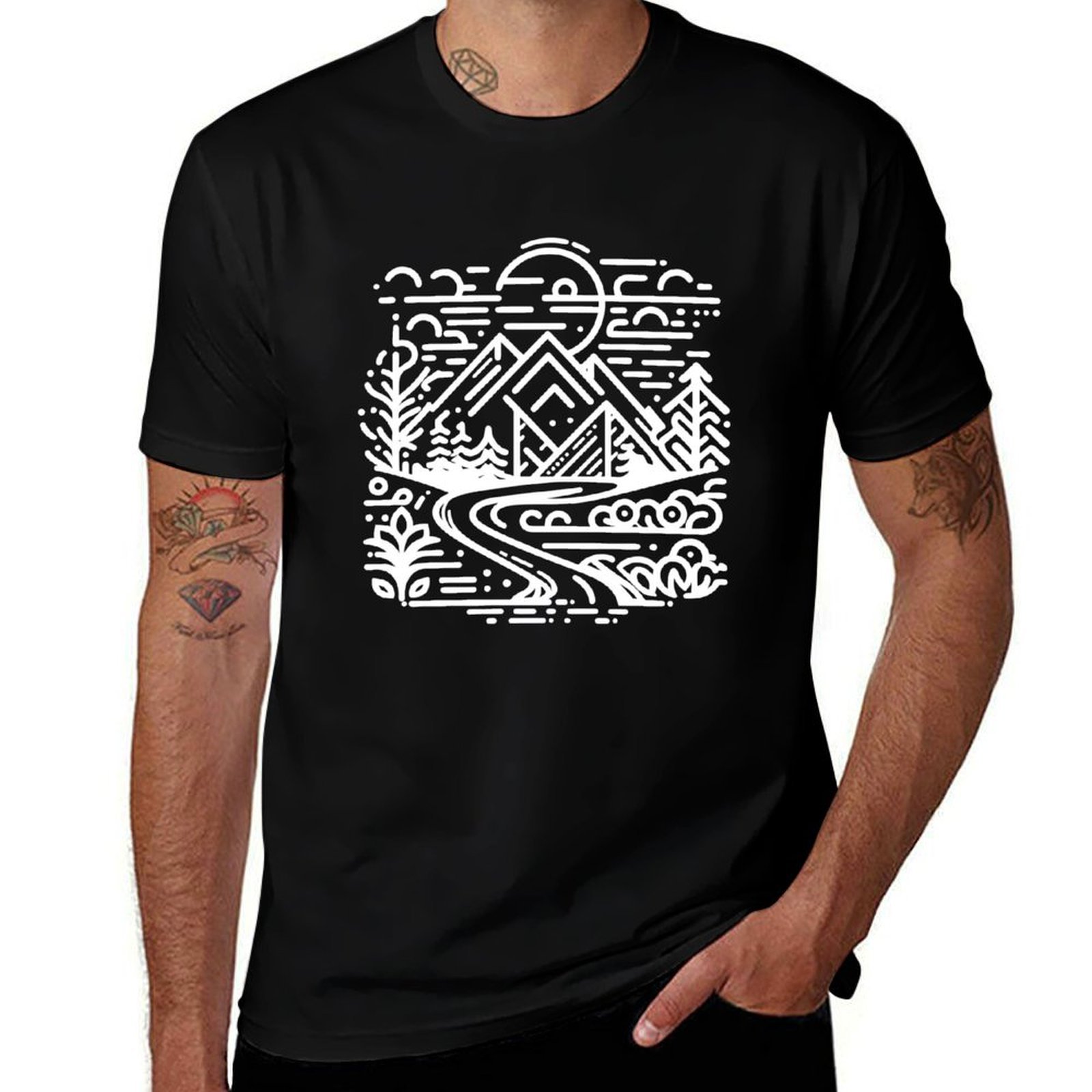 Outdoor Sport Hobbies - T-shirt léger et basique pour le