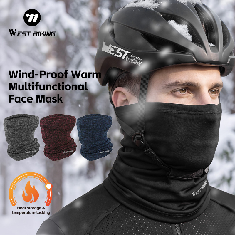 Outdoor Sport Using A Bike - WEST BIKING Cache-cou d'hiver coupe-vent en