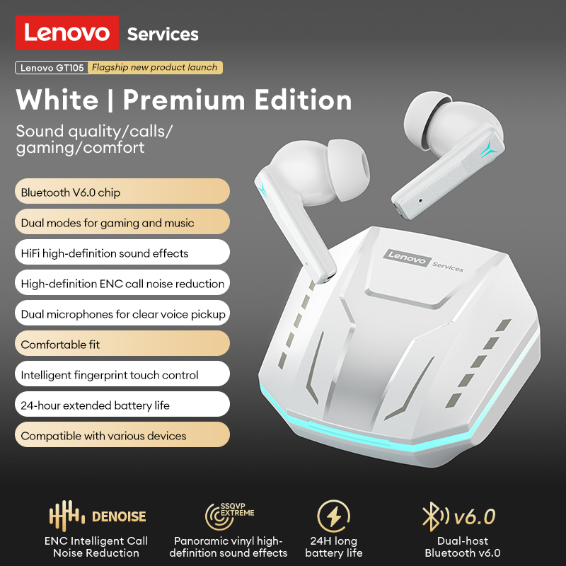 Outdoor Sport Doo - Lenovo GT105 Casque de jeu Bluetooth