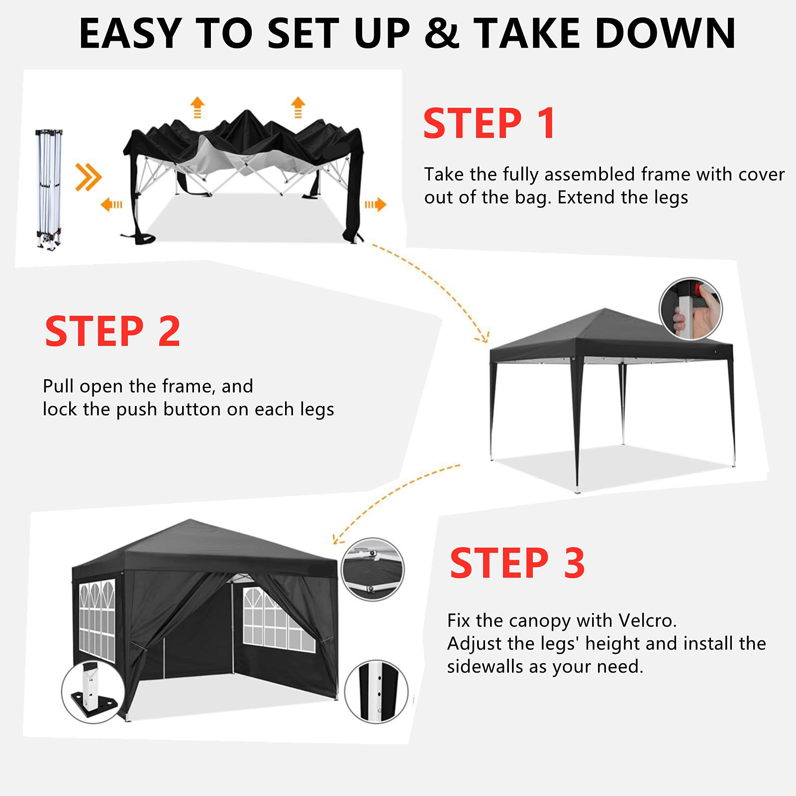 Tonnelle Pop-up 3x3m, Gazebo P - Outdoor Sports Center avis et prix
