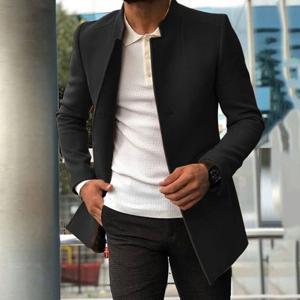 Manteau bleu en mélange de lai - Outdoor Sport Hobbies avis et prix